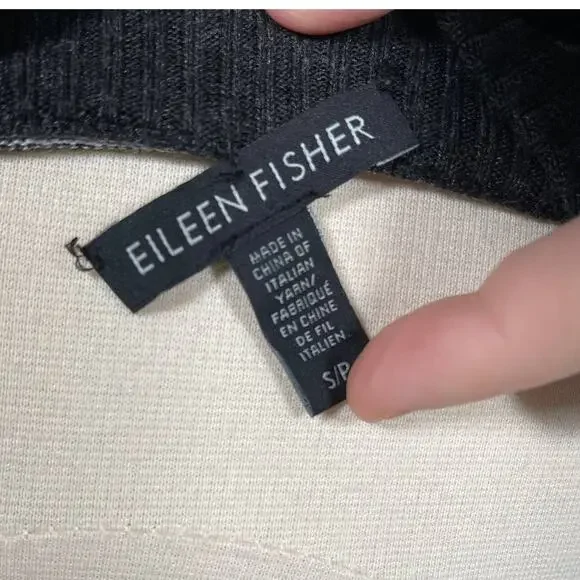 Eileen Fisher • Off The Shoulder Striped Long Sleeve Top - Picture 4 of 5